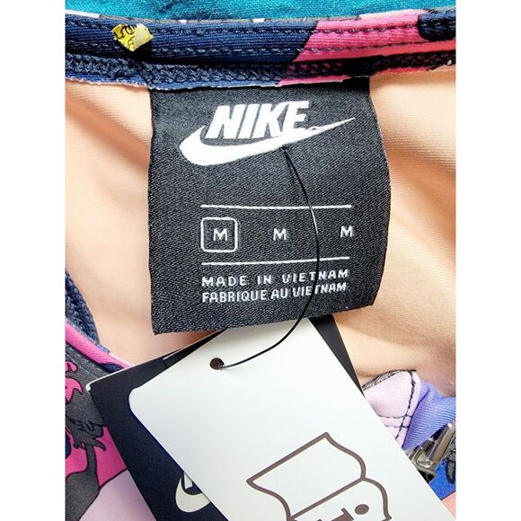 Nike M Women's Bodysuit Swimsuit Graphic Multicolor Slvless Hig‎ Neck Zip NWT - Picture 5 of 11